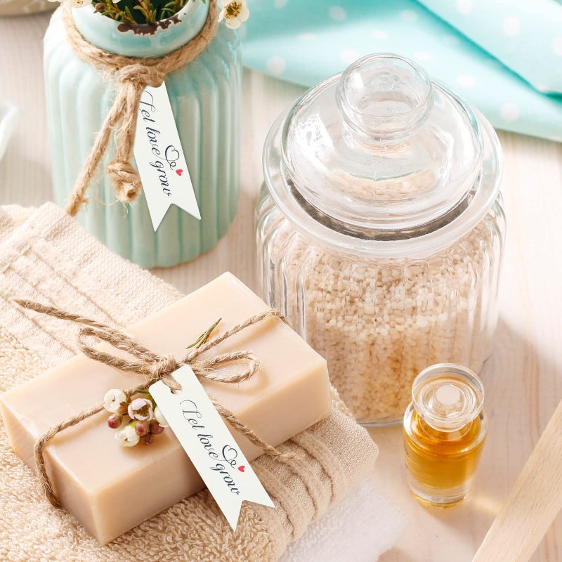 G2PLUS 100 Pcs Wedding Favor Tags - Let Love Grow Gift Tags with String for Valentie's, Wedding, Annivery Party Favors - Image 5